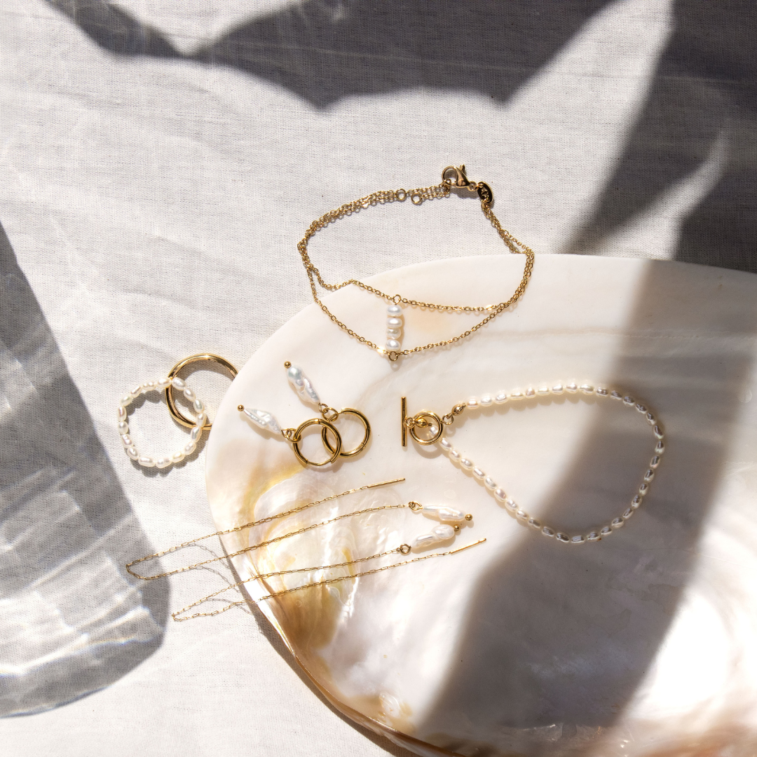 Lisys Pure Pearl Bracelet Rose Gold