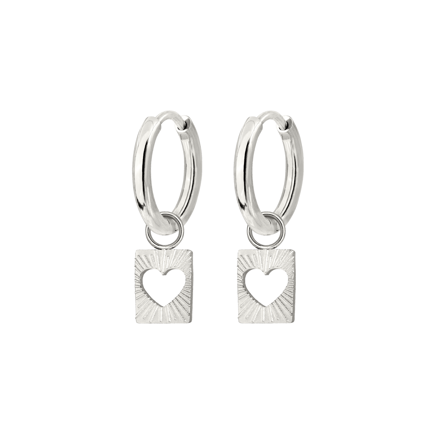 Summer Luv Hoop Set Baby Silver