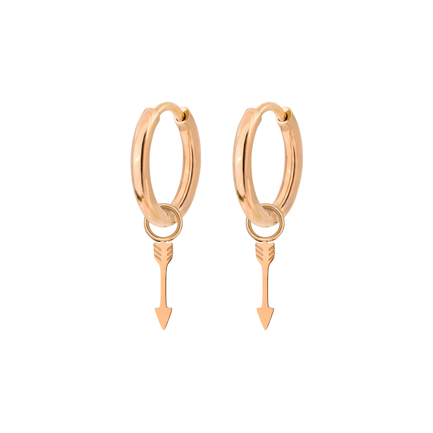 Cupid Arrow Hoopies Rose Gold