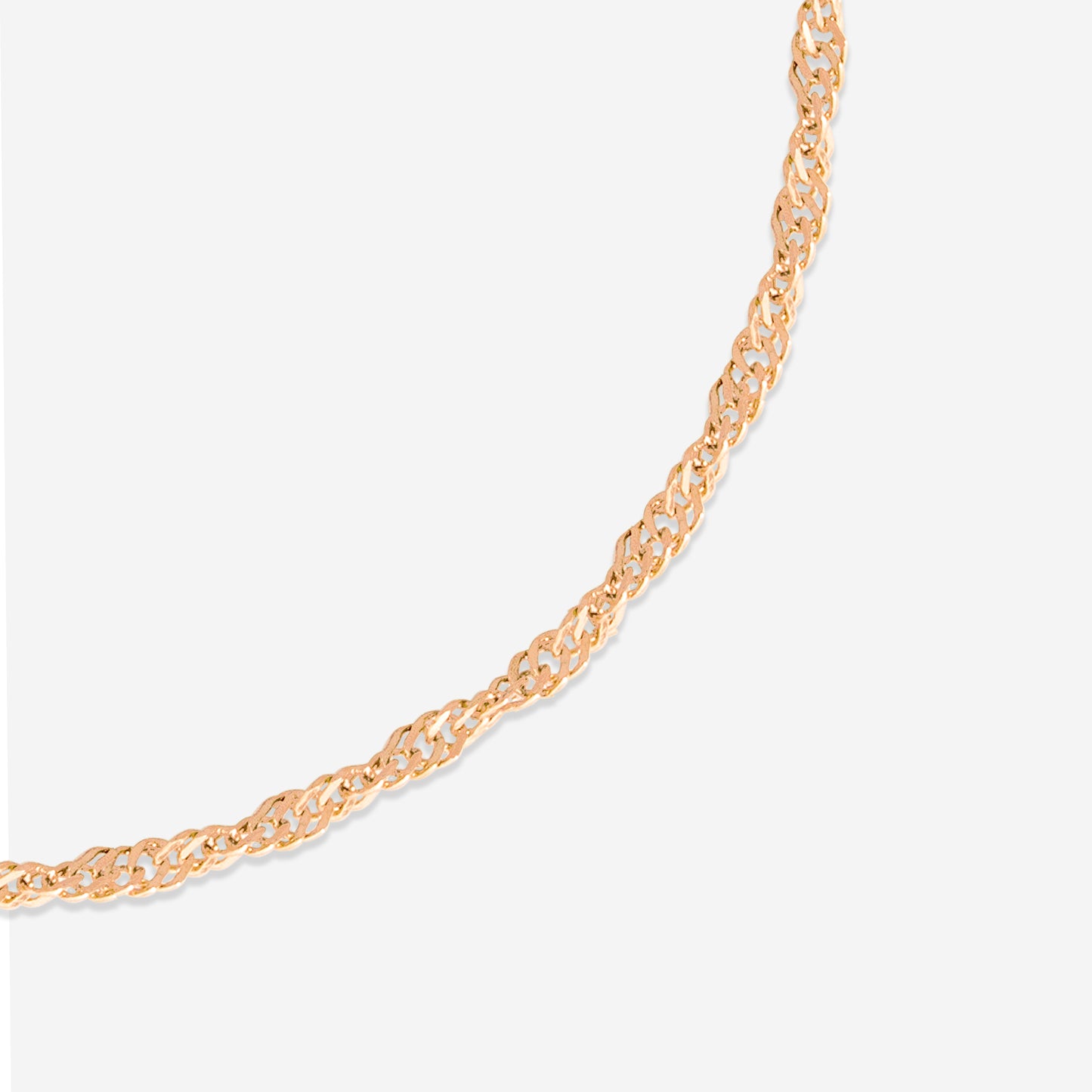 Slim Singapore Anklet Rose Gold