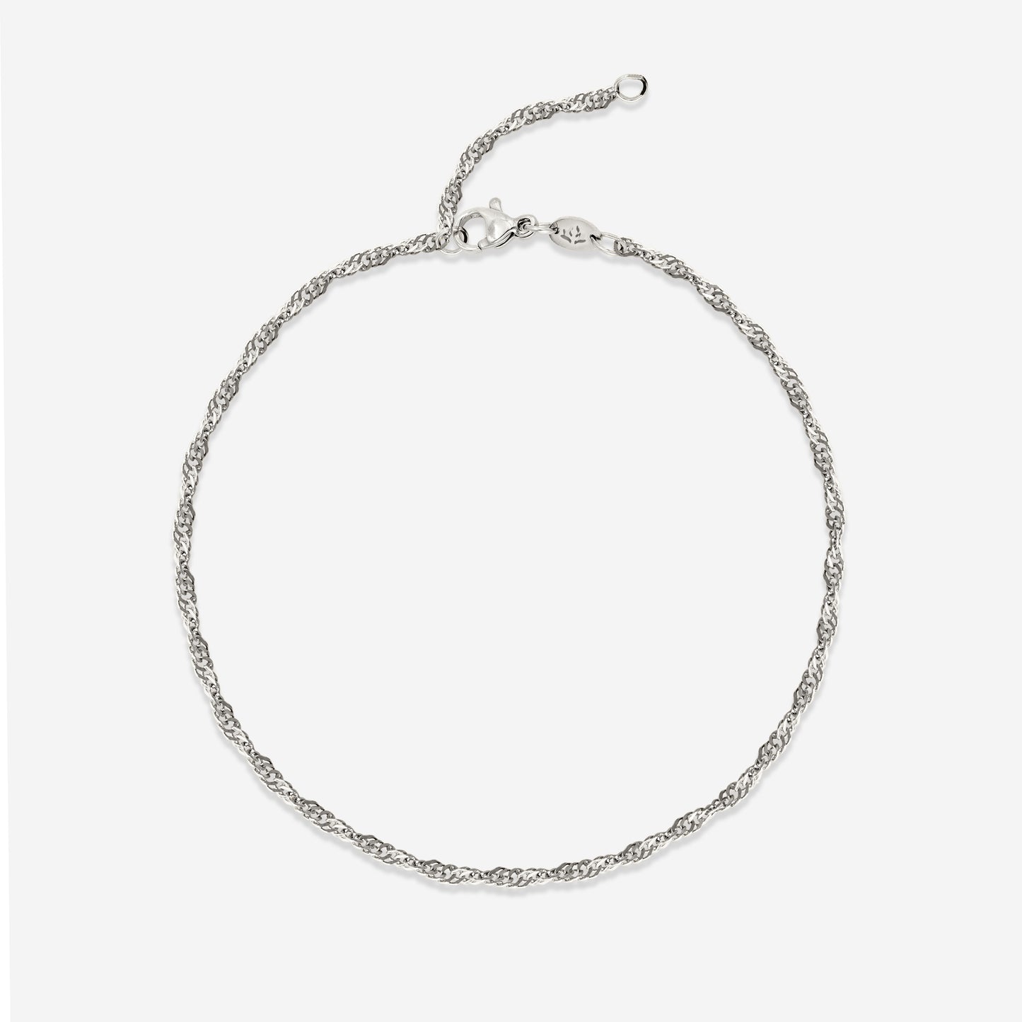 Slim Singapore Anklet Silver