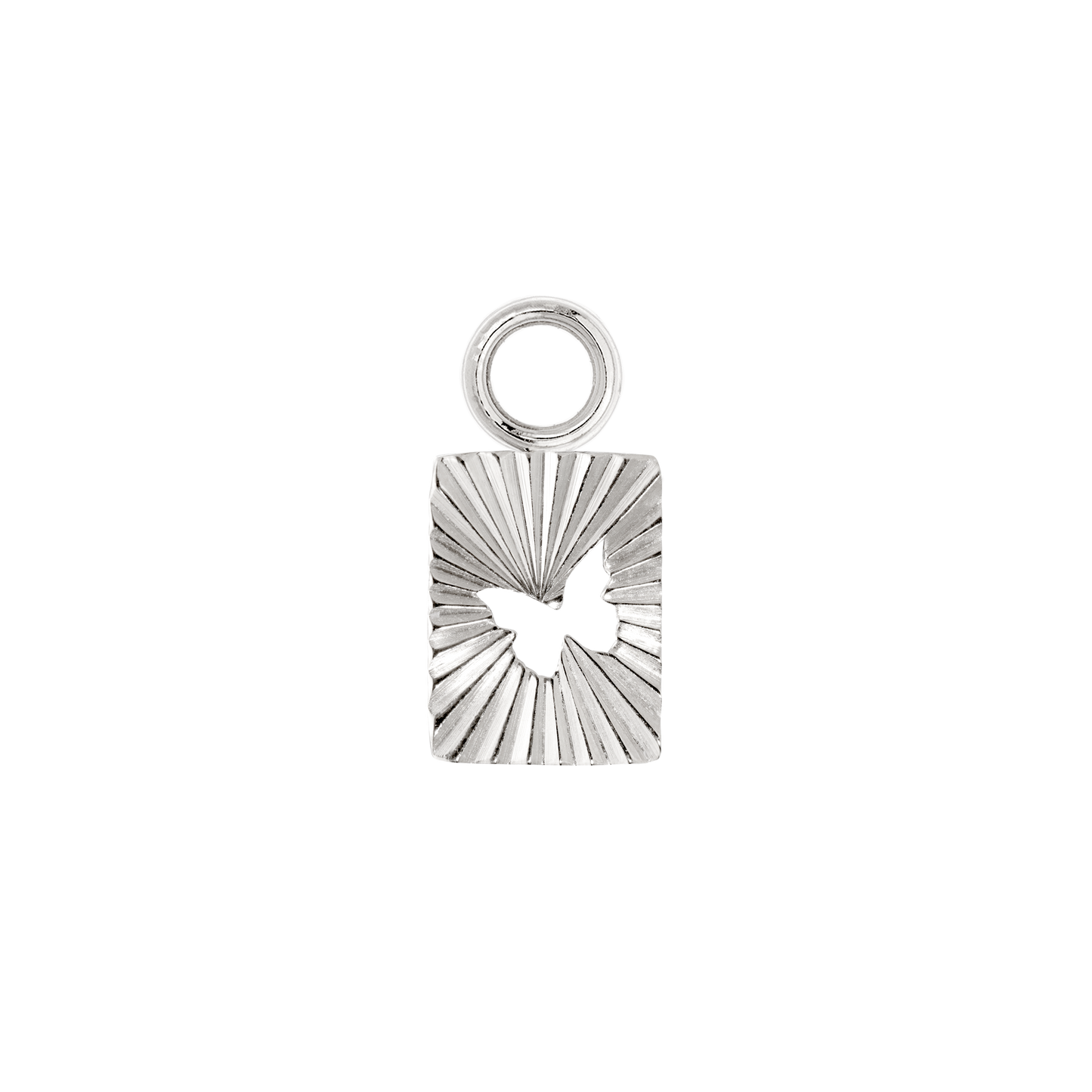 Oval Twisted Winged Beauty Hoop Set Silver