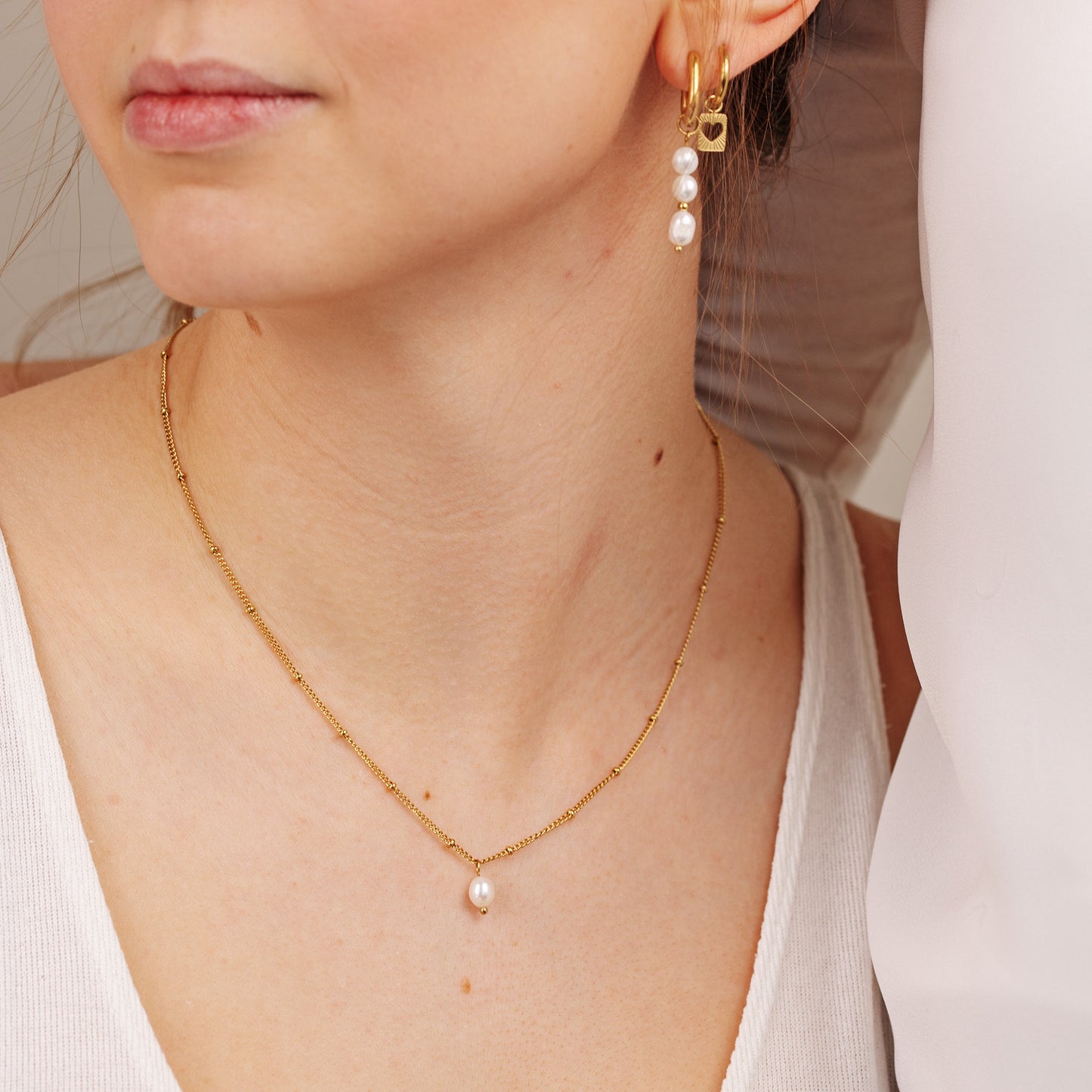 Baby Pearl Necklace Gold