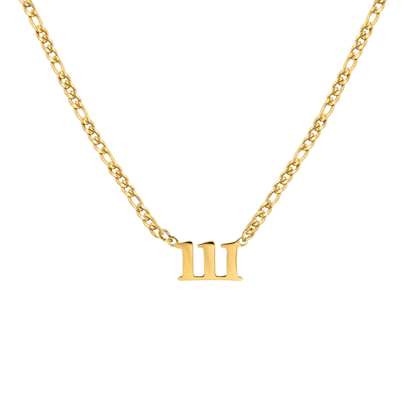 Angel Number Necklace Gold
