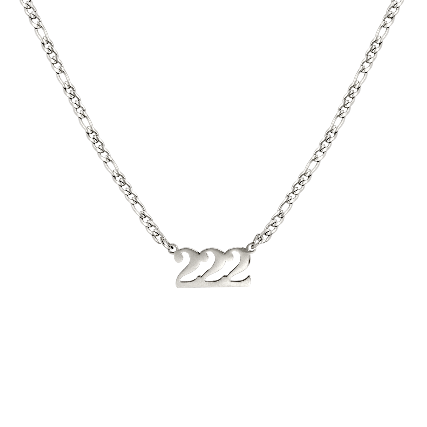 Angel Number Necklace Silver