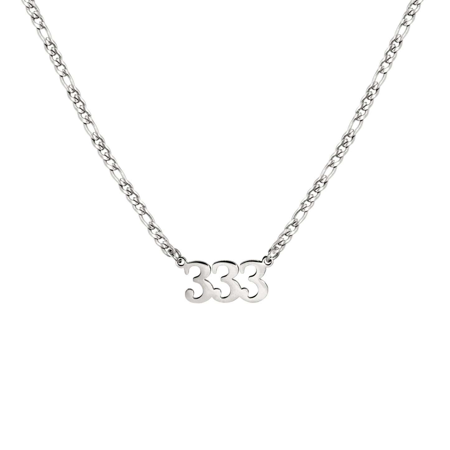 Angel Number Necklace Silver