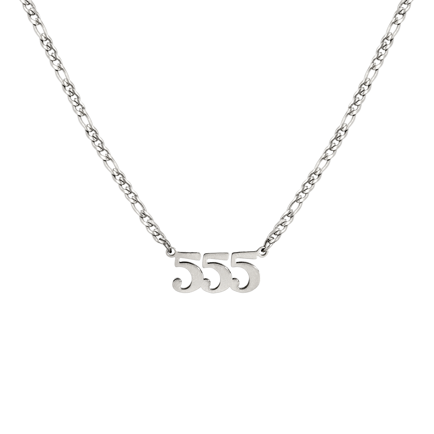 Angel Number Necklace Silver
