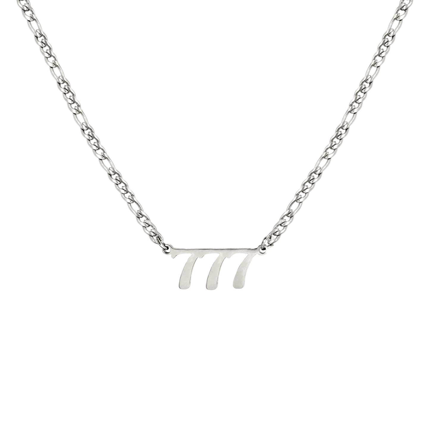 Angel Number Necklace Silver