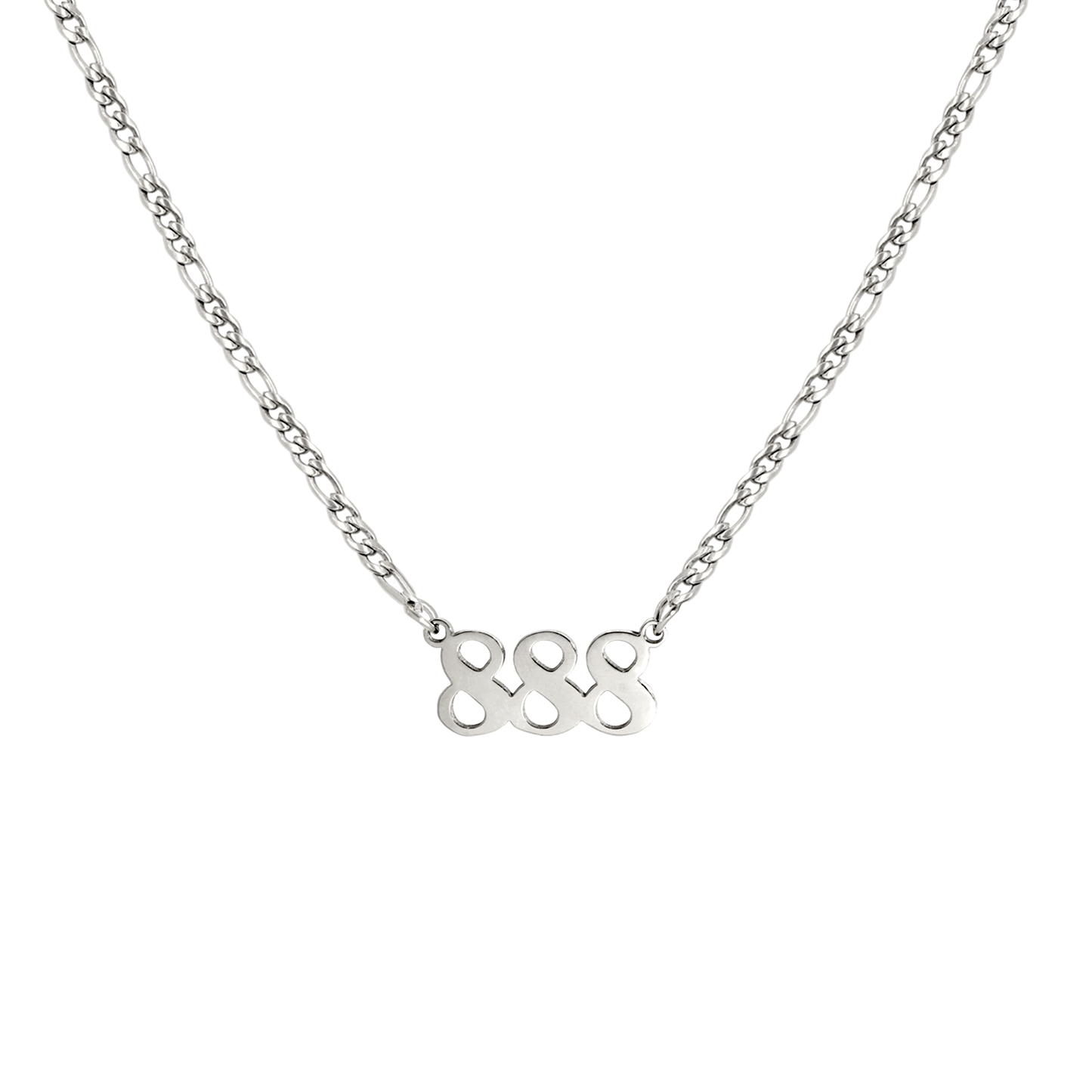 Angel Number Necklace Silver