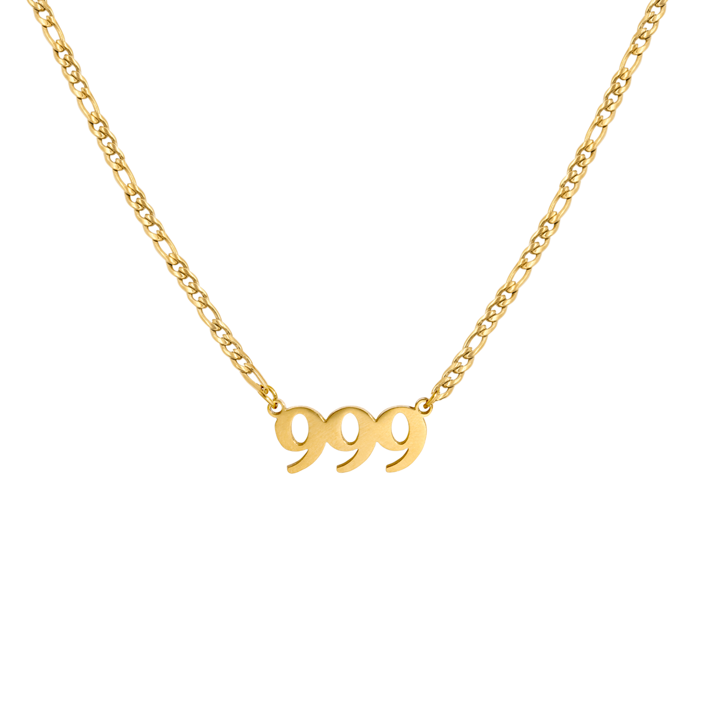 Angel Number Necklace Gold