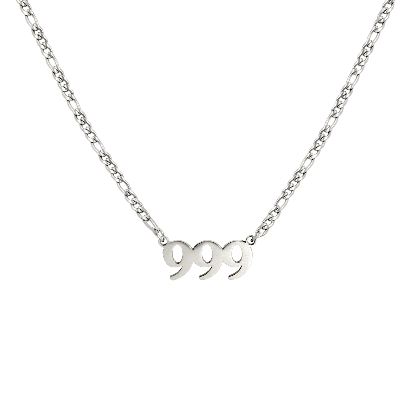 Angel Number Necklace Silver