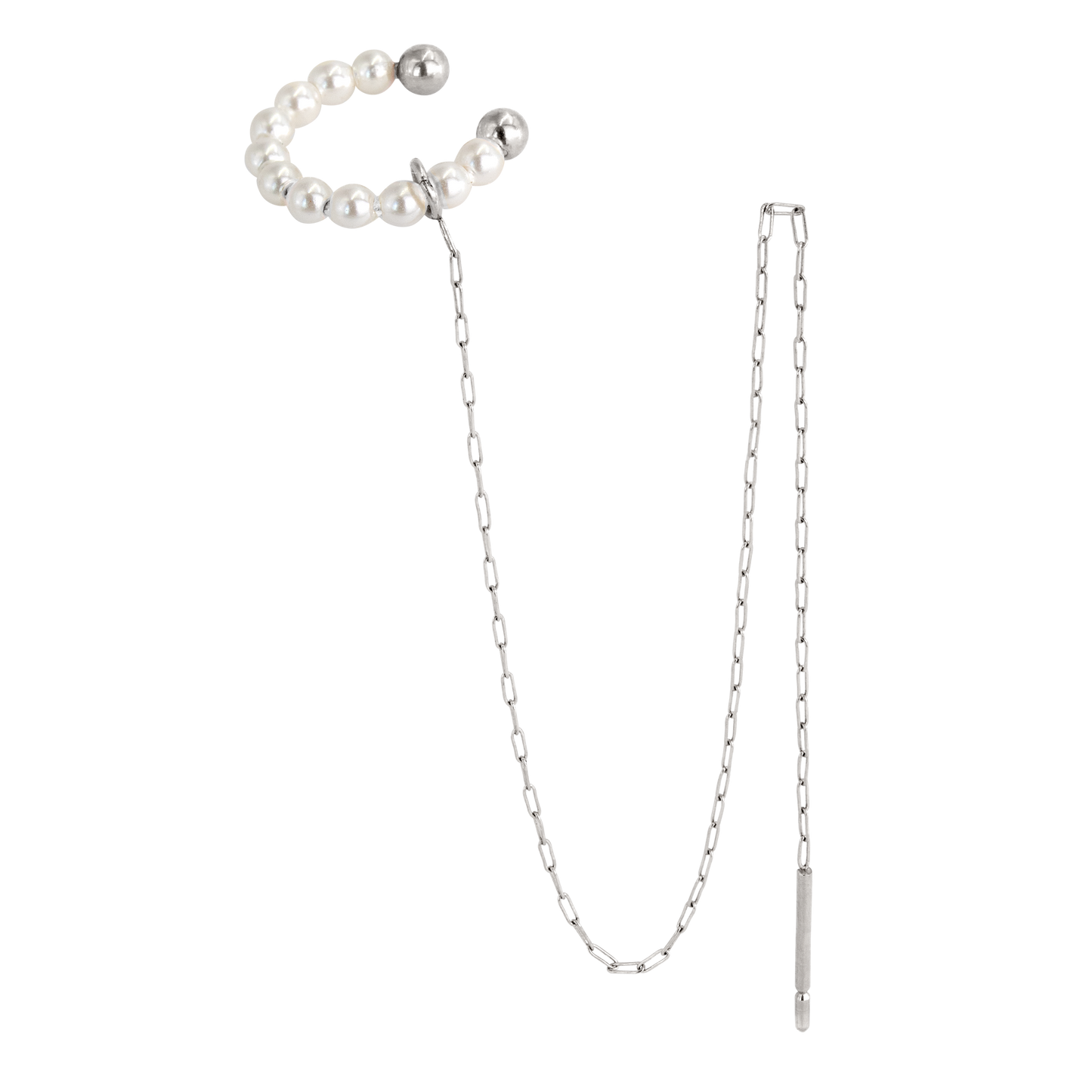 Krissis Special Pearl Ear Cuff Silver