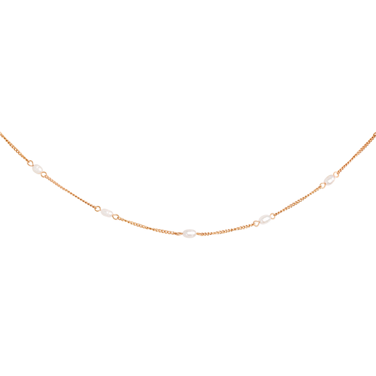 Pearl after Pearl Choker Rose Gold