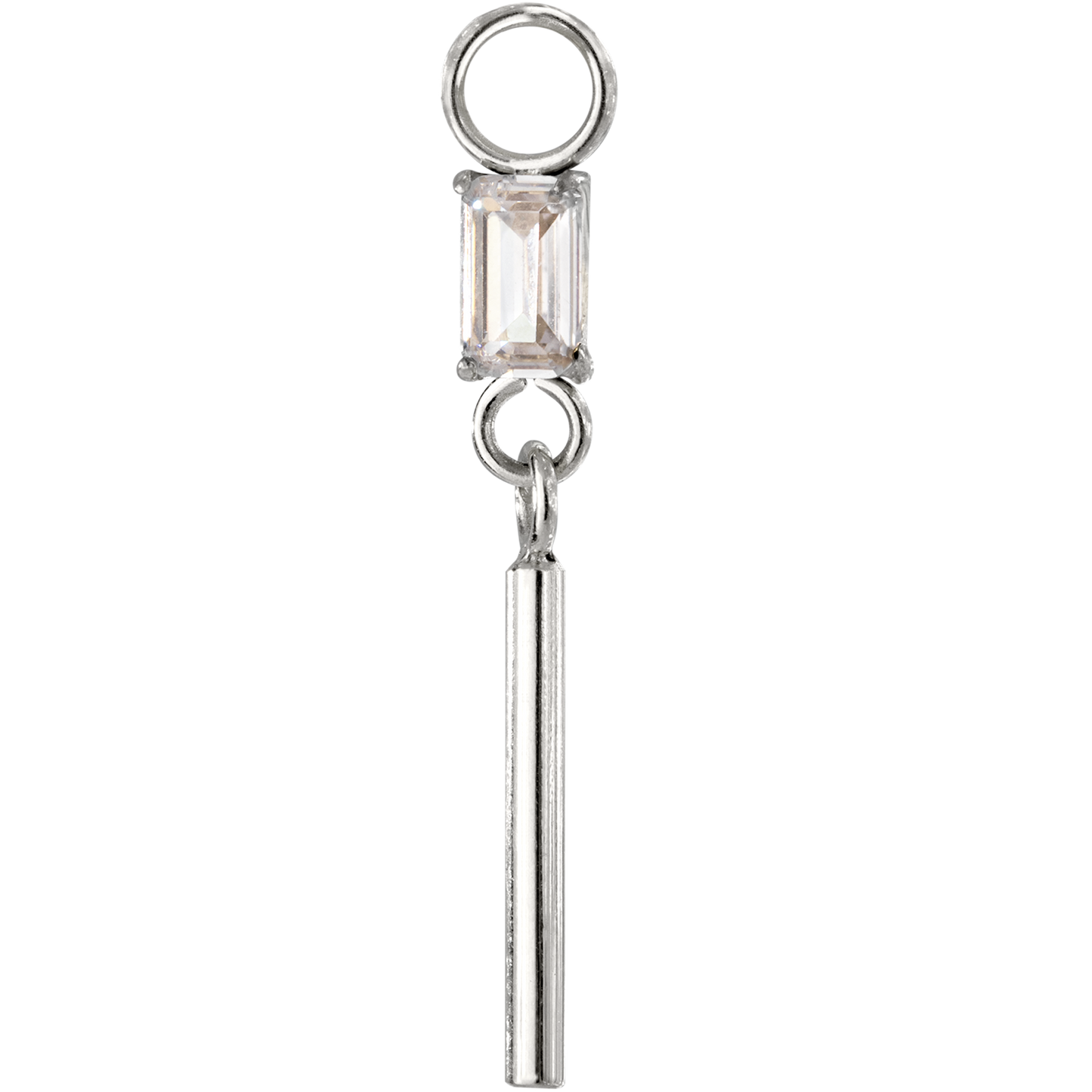 Stick and Stone Hoop Set Small Silver