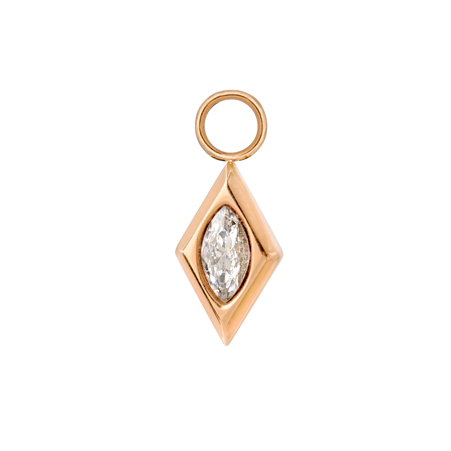 Sweet Diamond Oval Hoop Set Baby Rose Gold