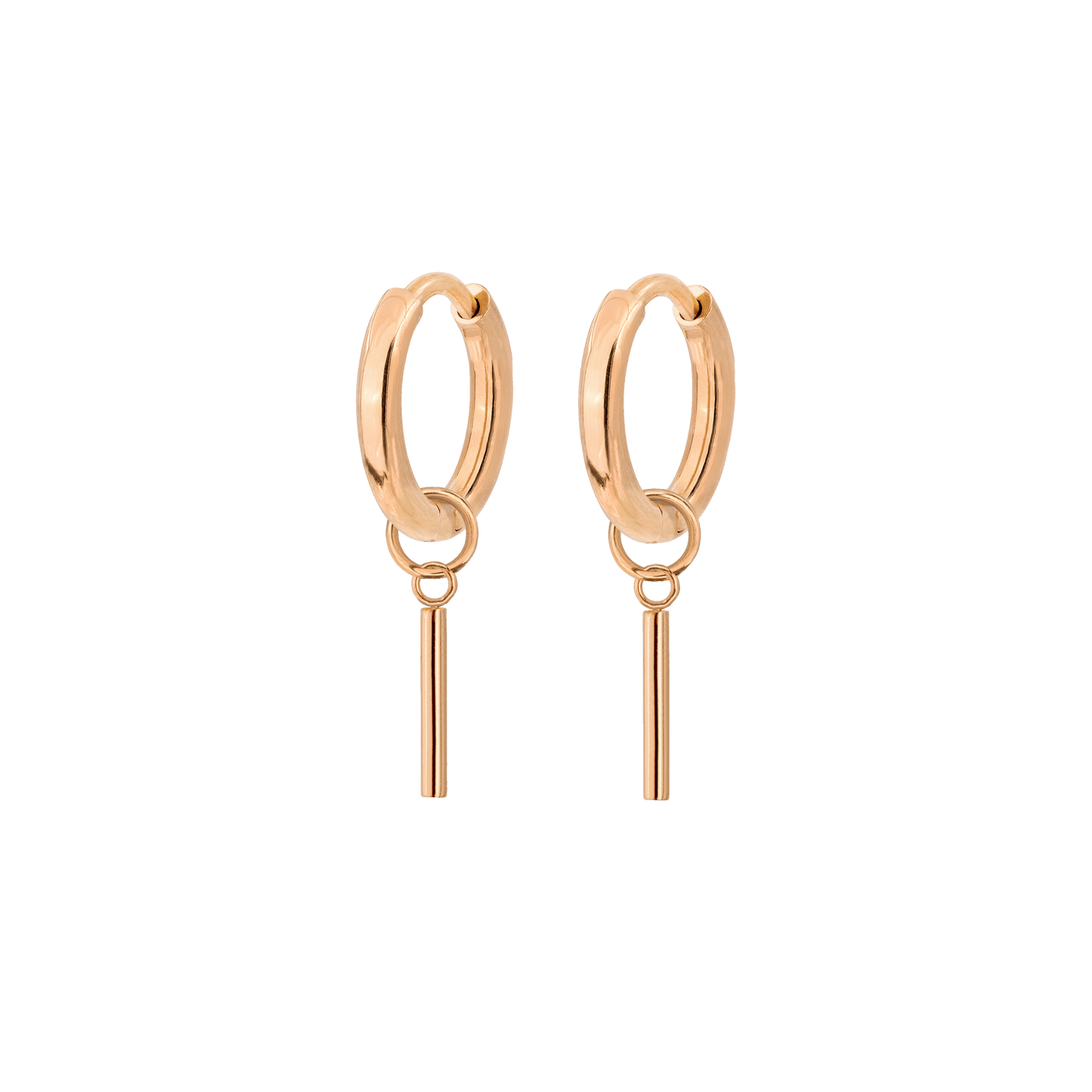 The Spine Hoop Set Baby Rose Gold