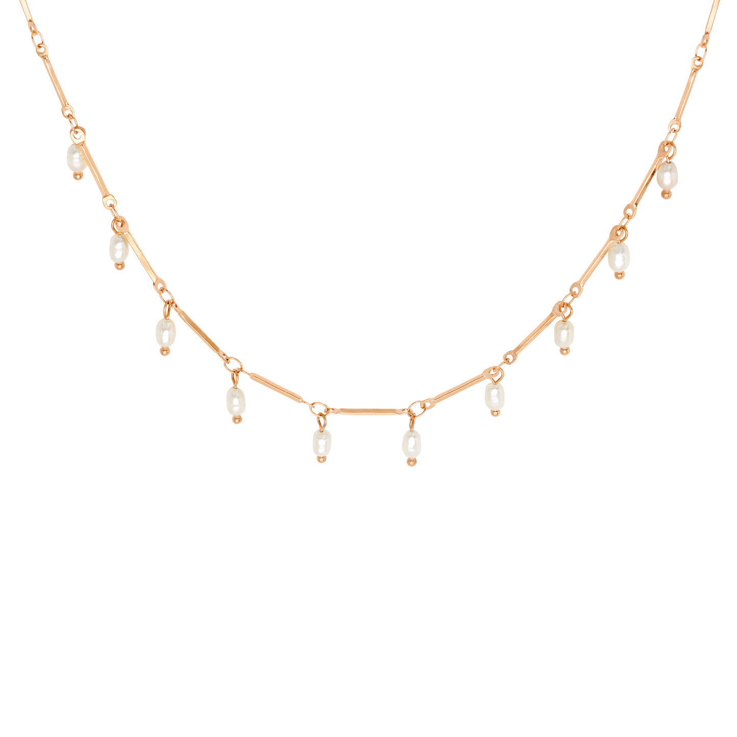 Annes Authentic Pearl Choker Rose Gold