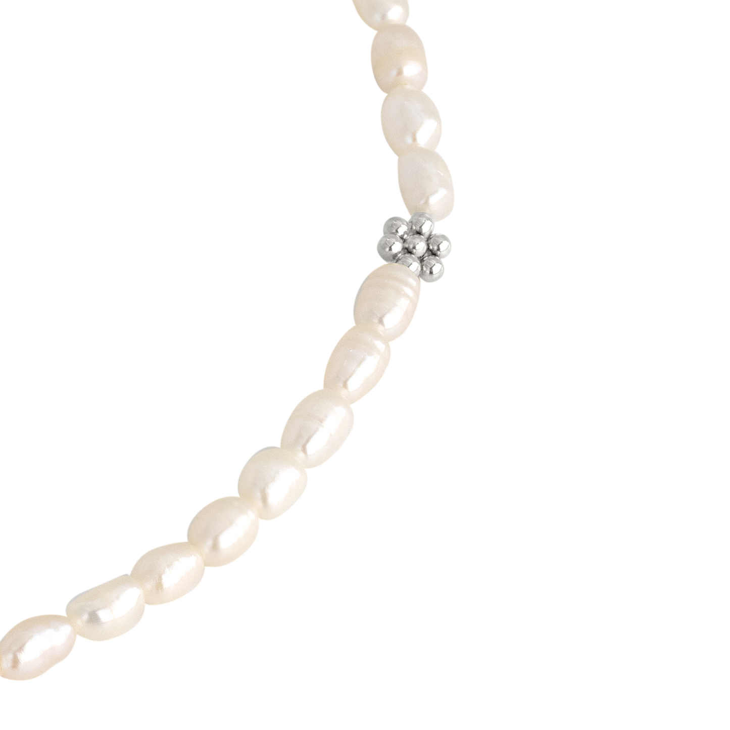 Blossom Pearl Choker Silver
