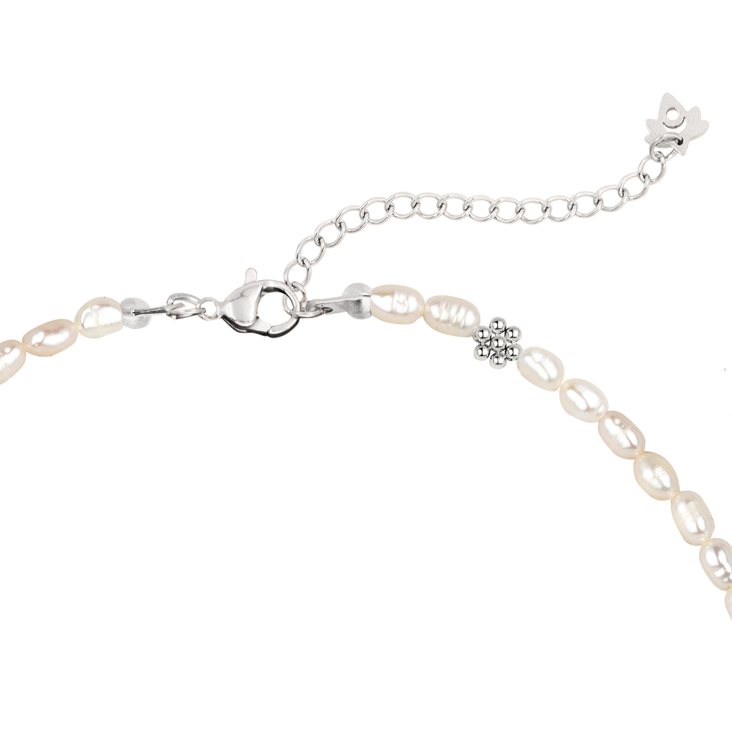 Blossom Pearl Choker Silver
