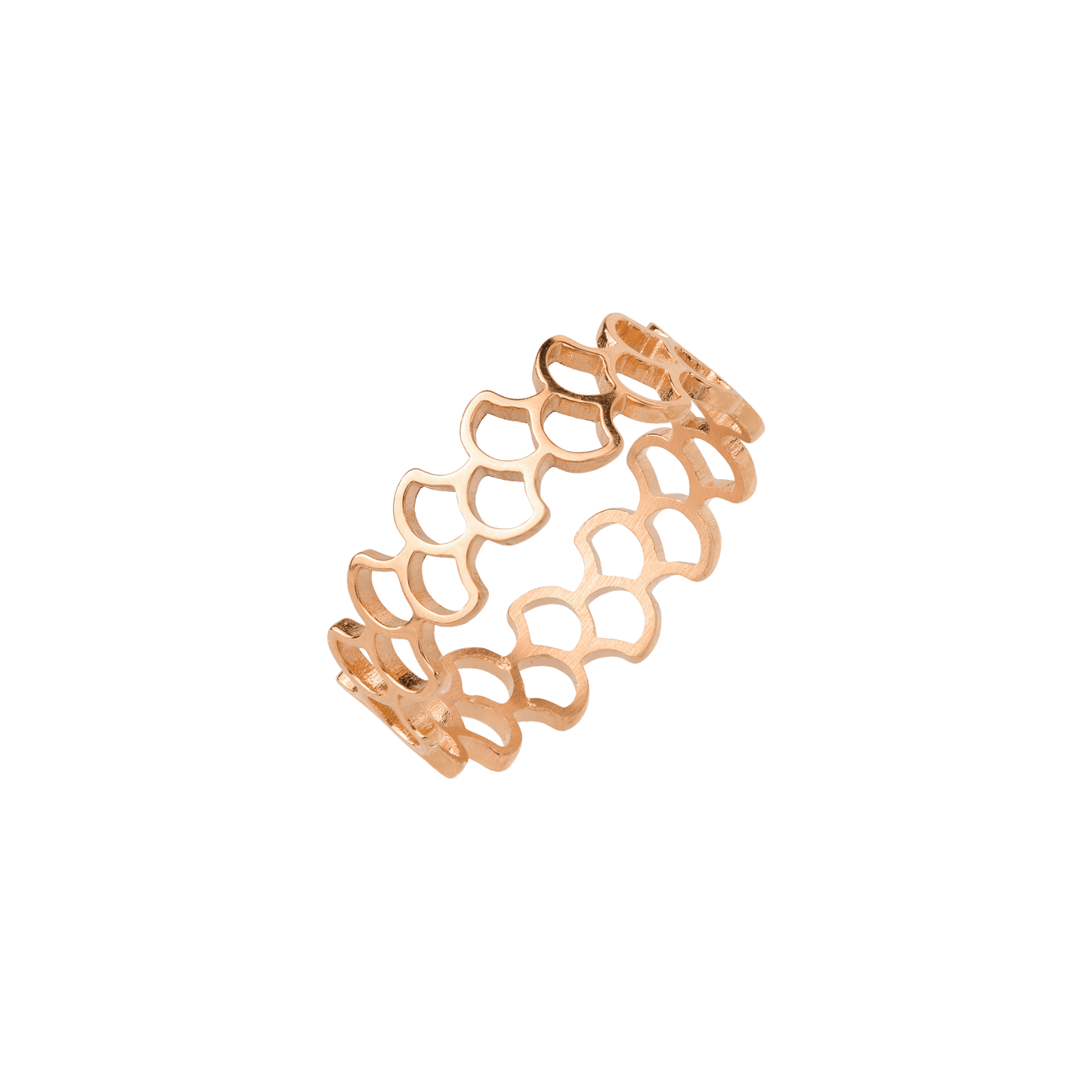 Fish Scale Ring Rose Gold