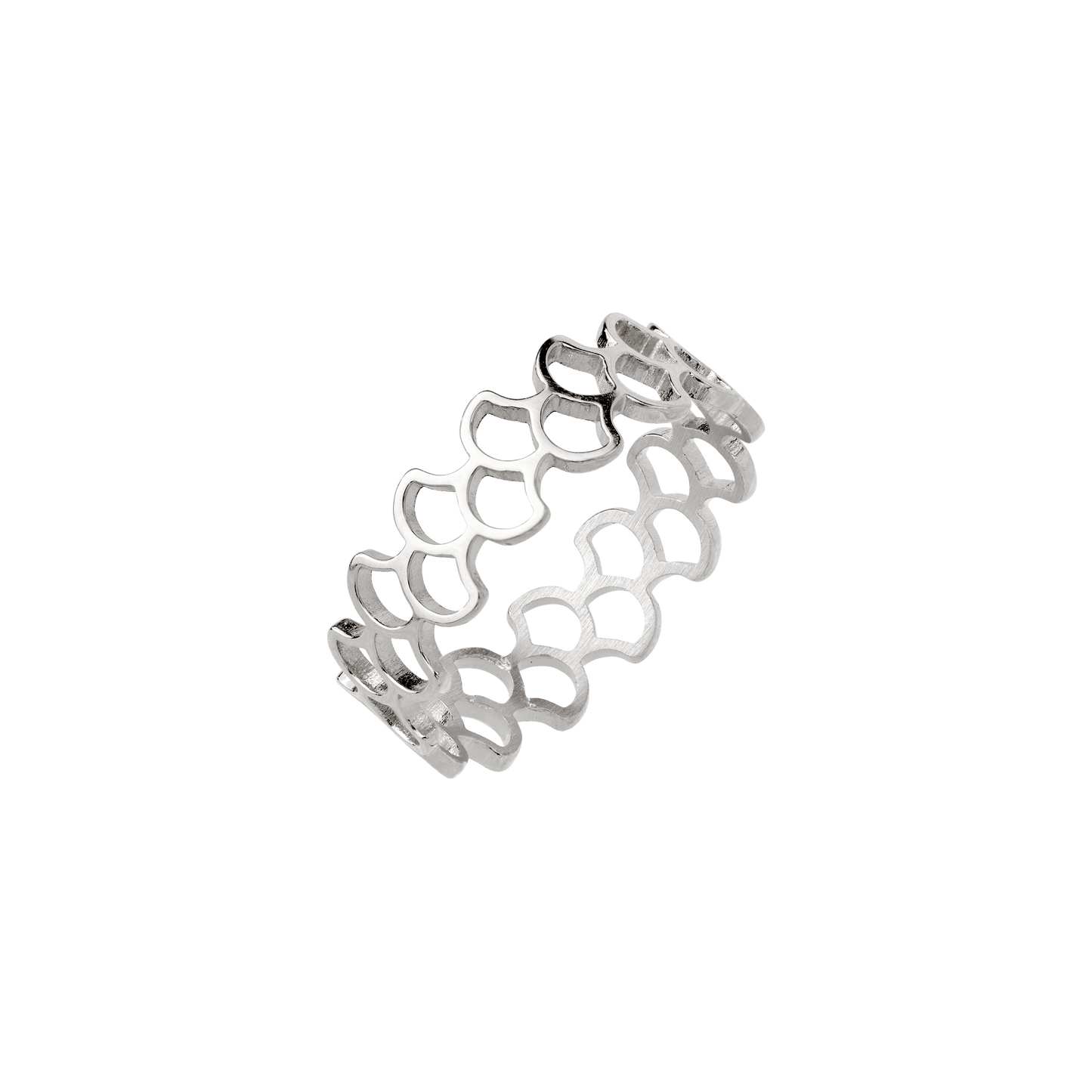 Fish Scale Ring Silver