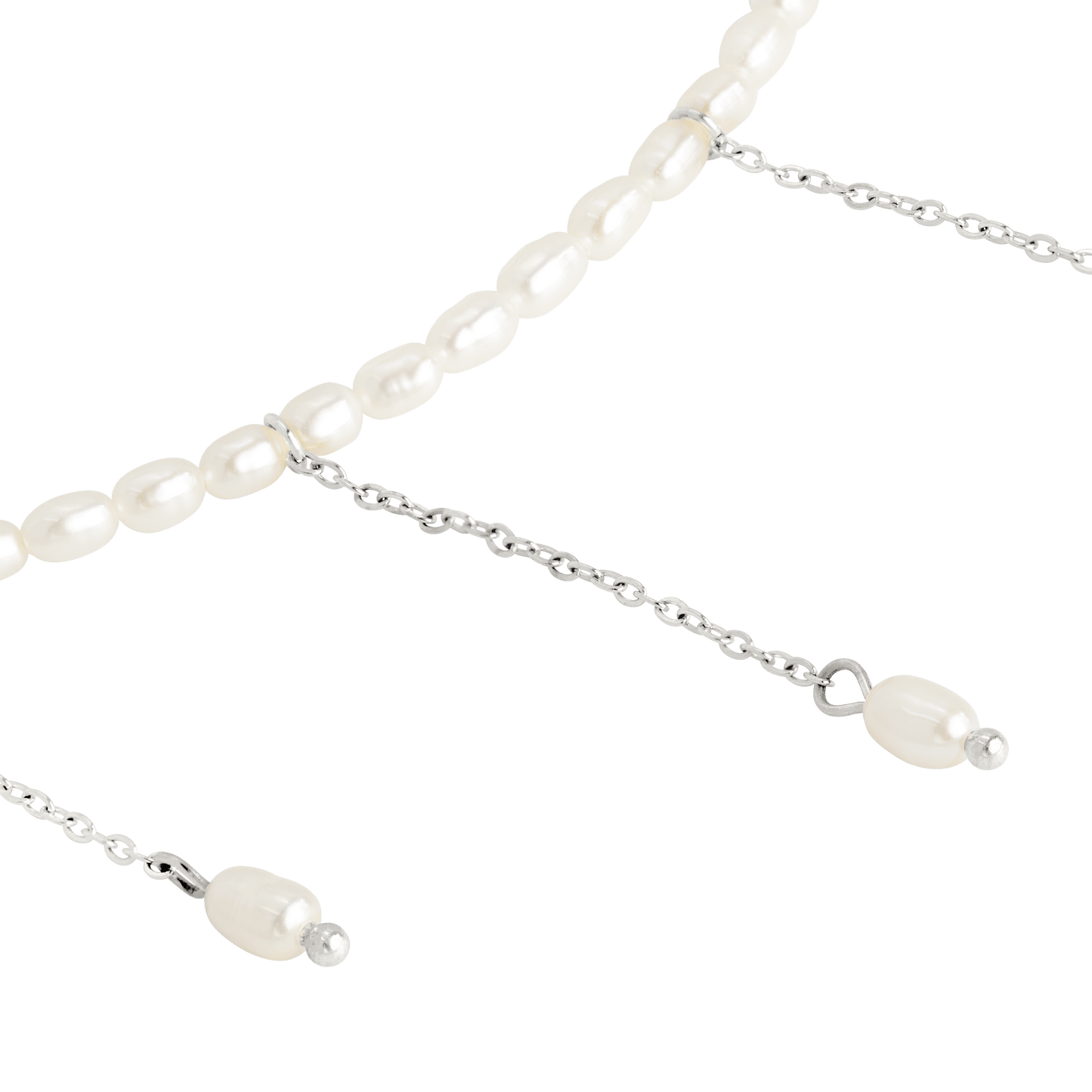 Lolas Love Pearl Power Necklace Silver