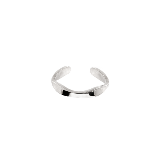 Offbeat Ear Cuff Silver