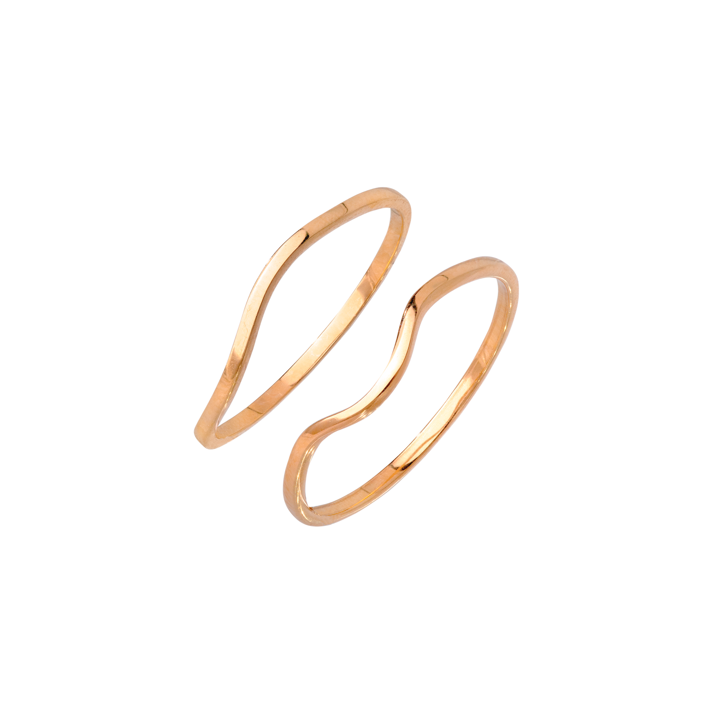 Skinny Dip Ring Duo Rose Gold