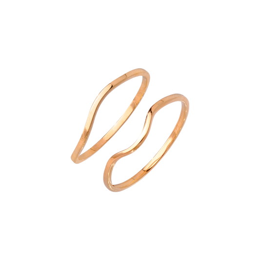 Skinny Dip Ring Duo Rose Gold