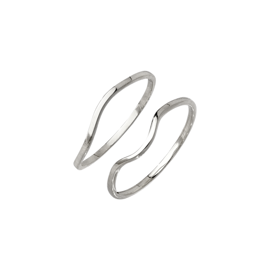 Skinny Dip Ring Duo Silver