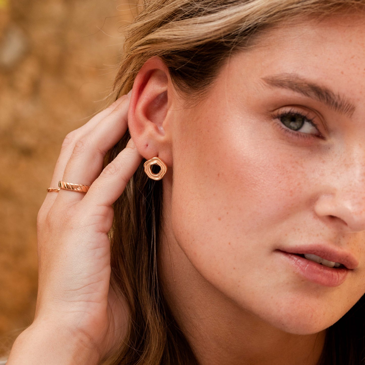 Coastal Charm Studs Rose Gold