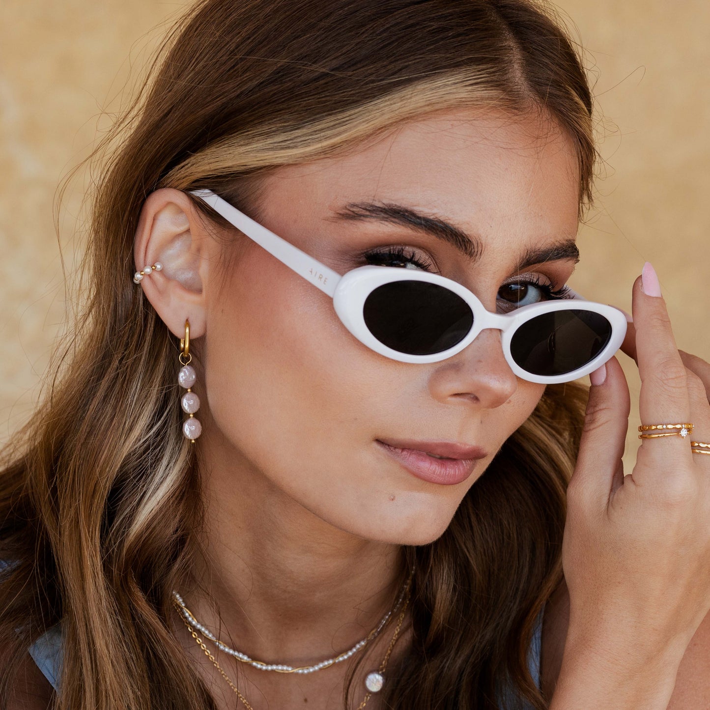 Pearl 'n' Beads Ear Cuff Gold