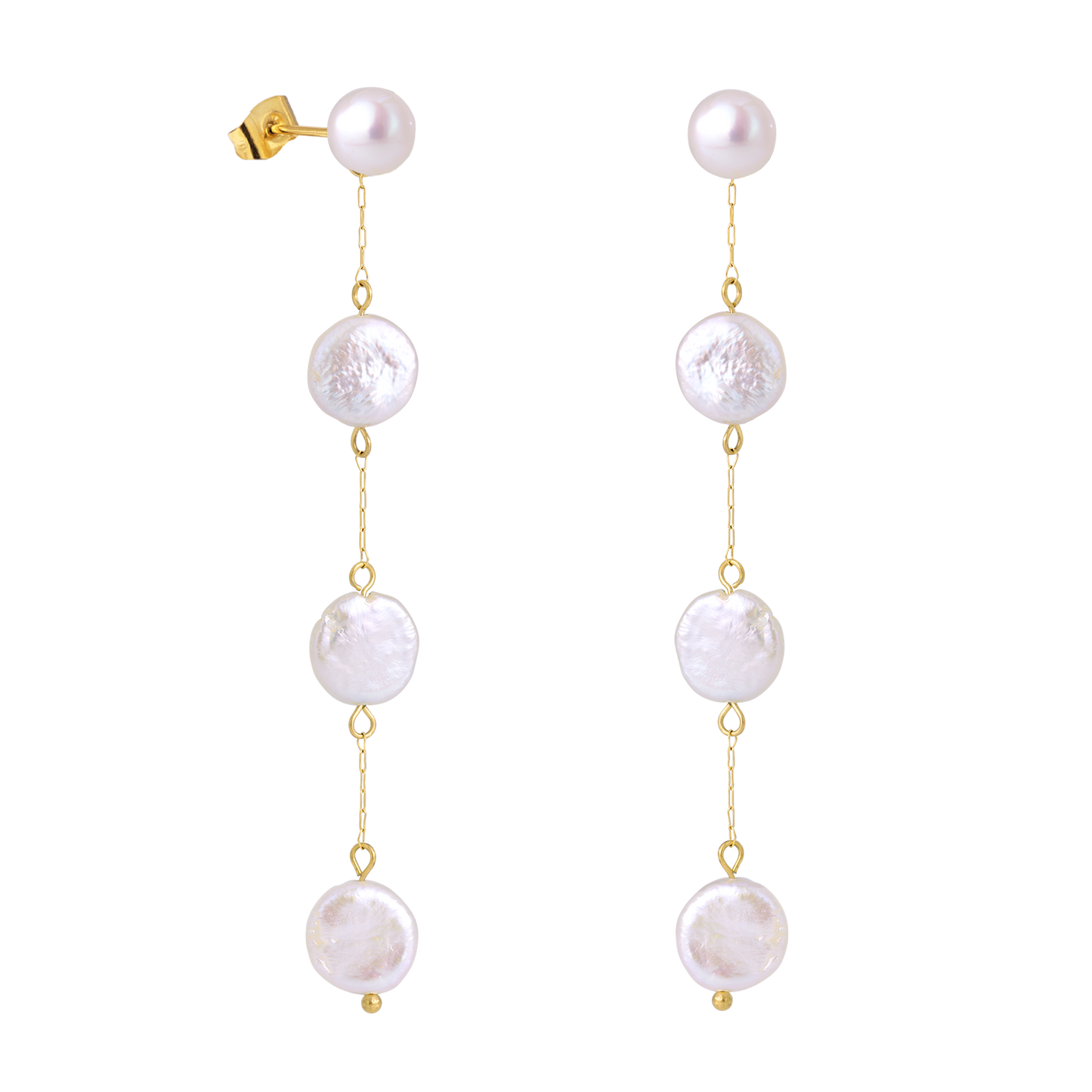 Pure Love Pearl Earrings Gold