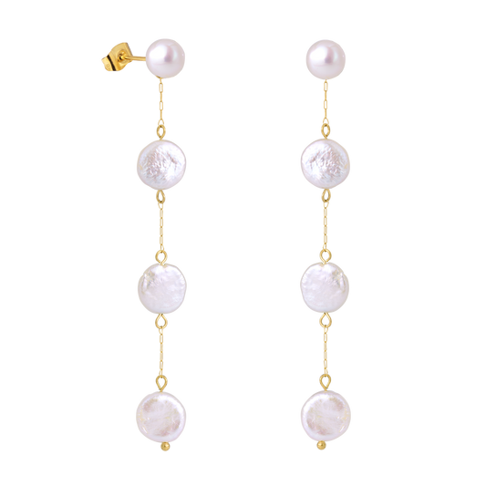 Pure Love Pearl Earrings Gold