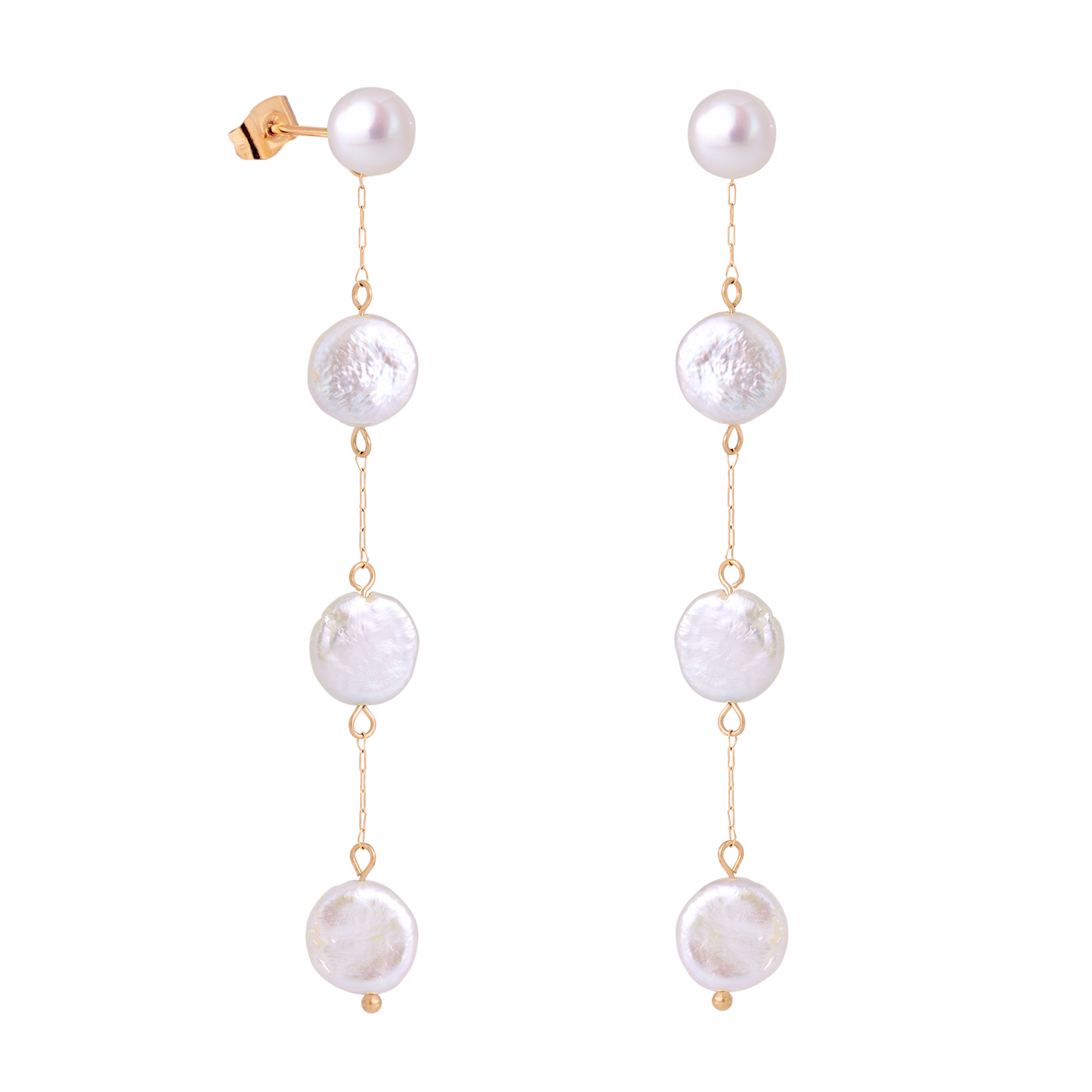 Pure Love Pearl Earrings Rose Gold