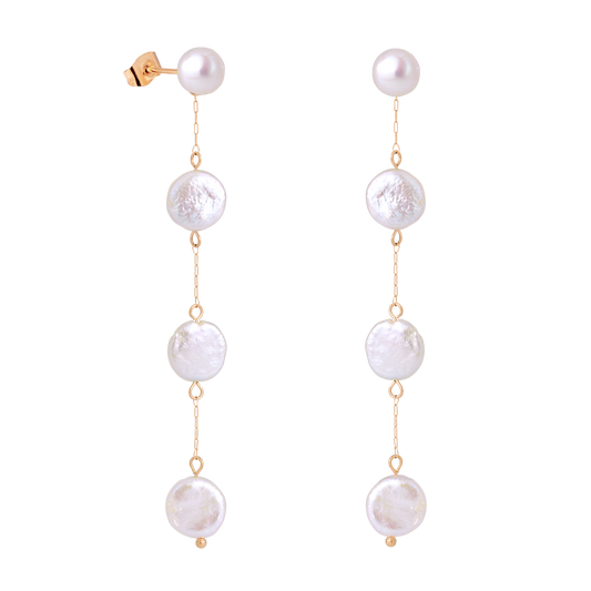 Pure Love Pearl Earrings Rose Gold