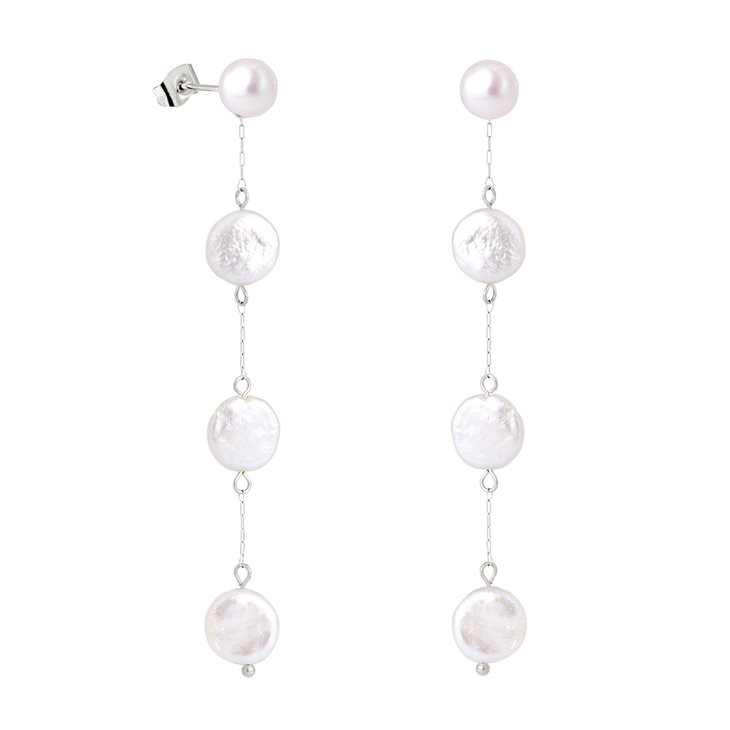 Pure Love Pearl Earrings Silver