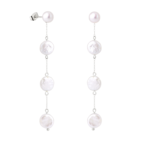 Pure Love Pearl Earrings Silver