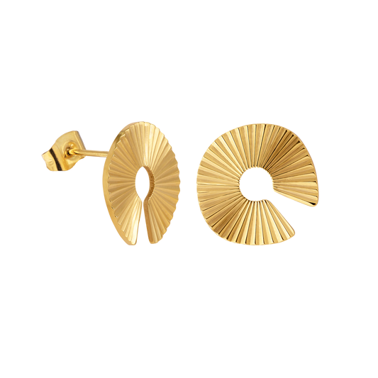 Sparkling Donut Studs Gold