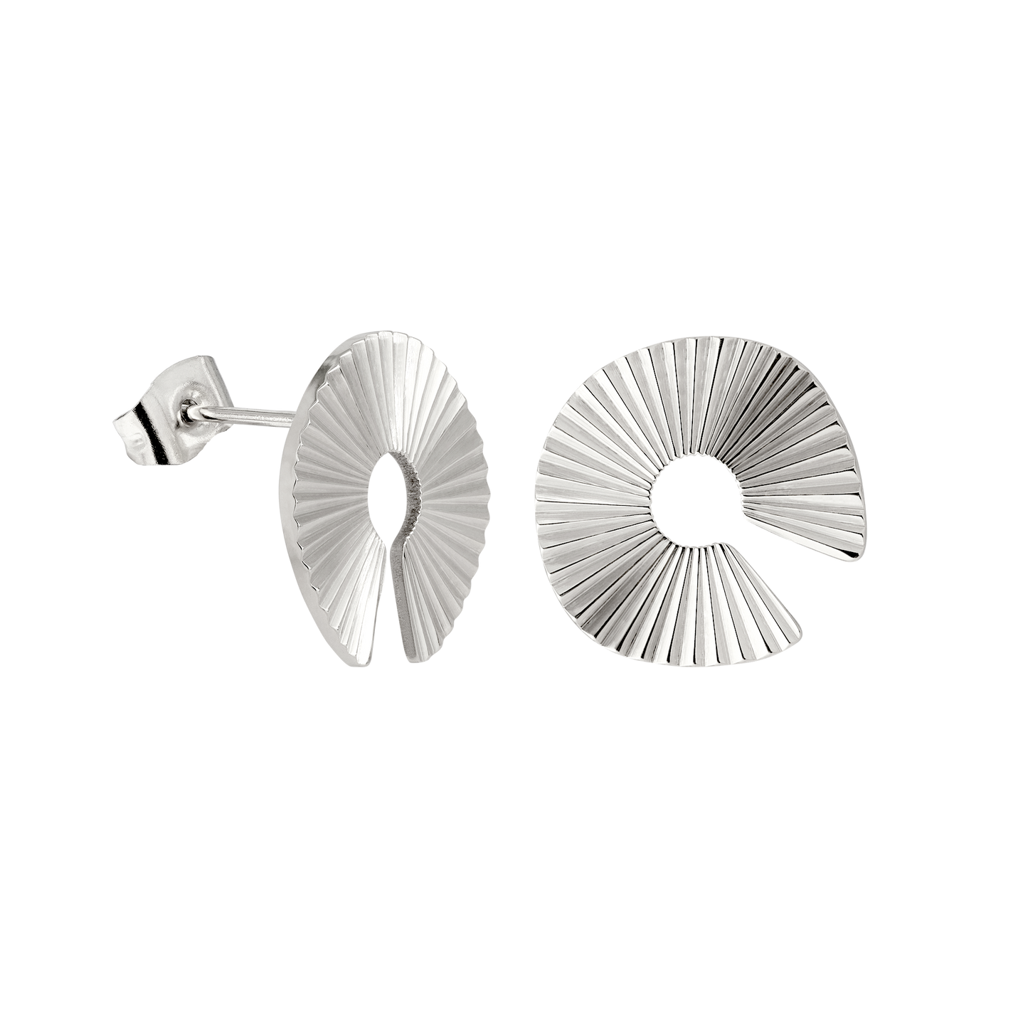 Sparkling Donut Studs Silver