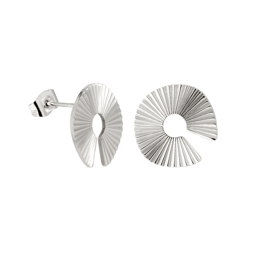 Sparkling Donut Studs Silver