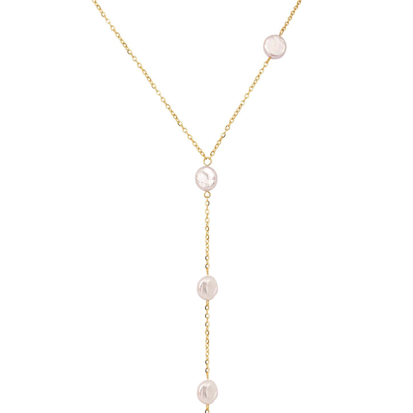 Timeless Pearl Y-Necklace Gold