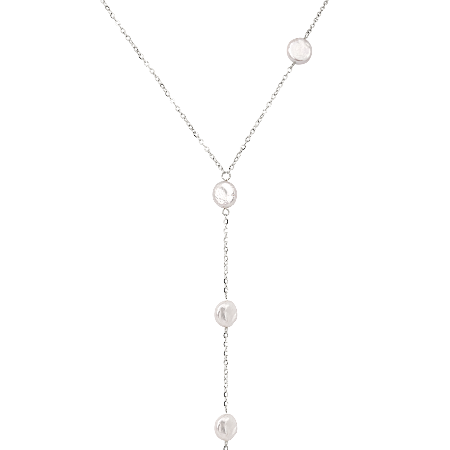 Timeless Pearl Y-Necklace Silver