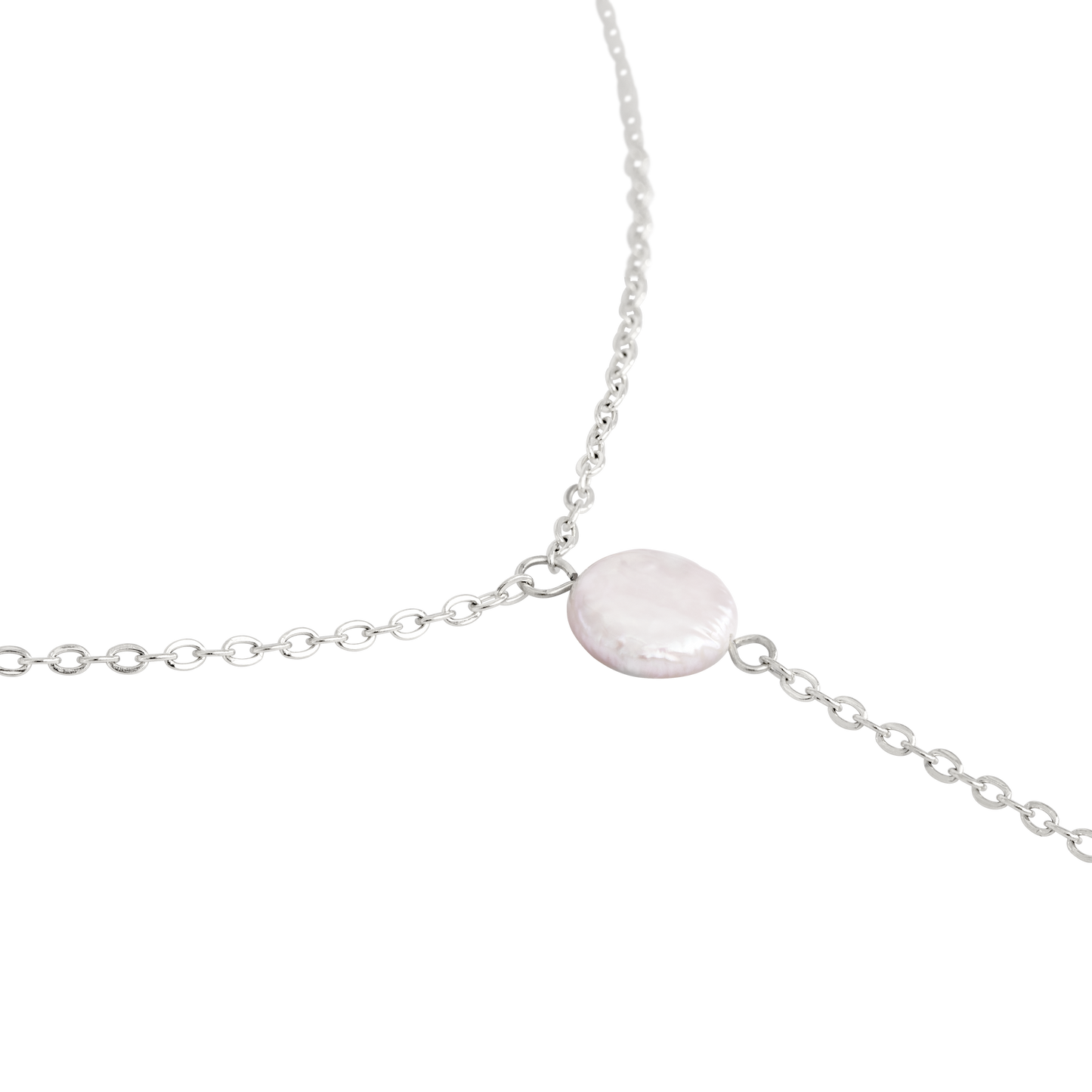 Timeless Pearl Y-Necklace Silver