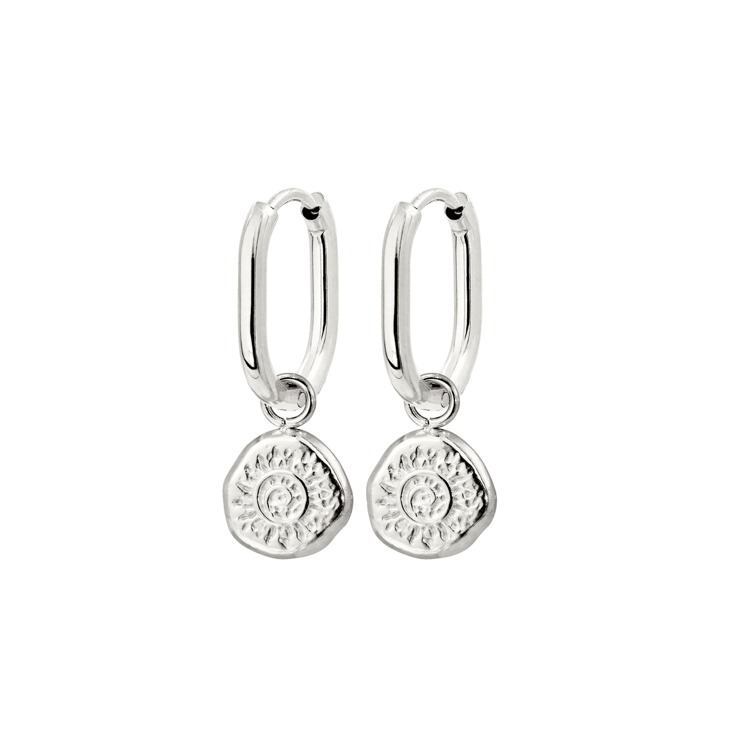 Sun Seeker Oval Hoop Set Baby Silver