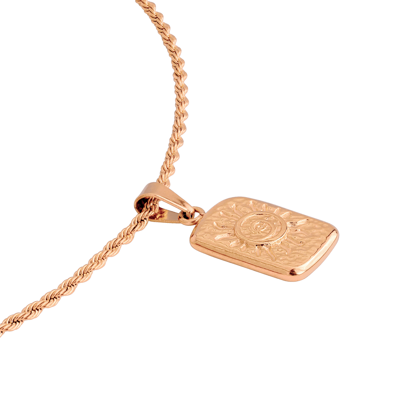 Sun Lover Pendant Necklace Rose Gold