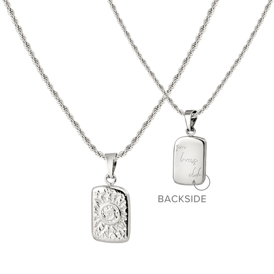 Sun Lover Pendant Necklace Silver
