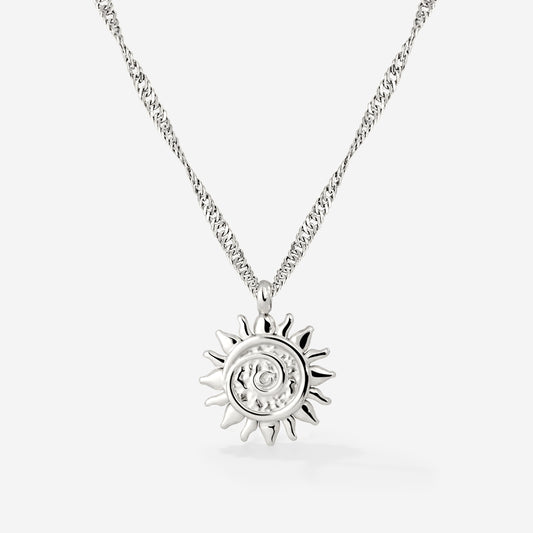 Sunny Swirl Necklace Silver
