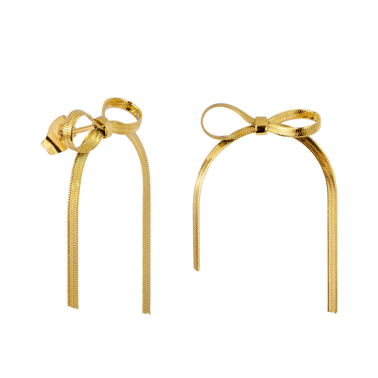 Sweet Bow Earrings Gold