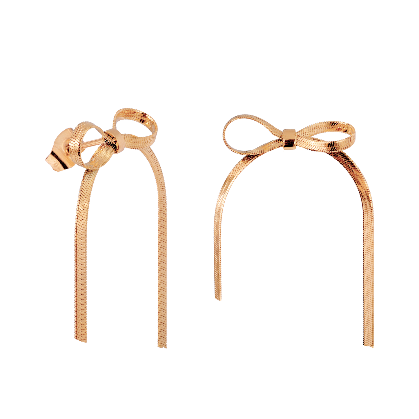 Sweet Bow Earrings Rose Gold